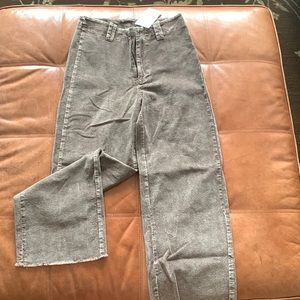 Brown corduroy crop wide leg pants!